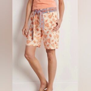 Soft Surroundings Shorts Summer Breeze Palm
Linen Shorts Orange High Waste Sz XL